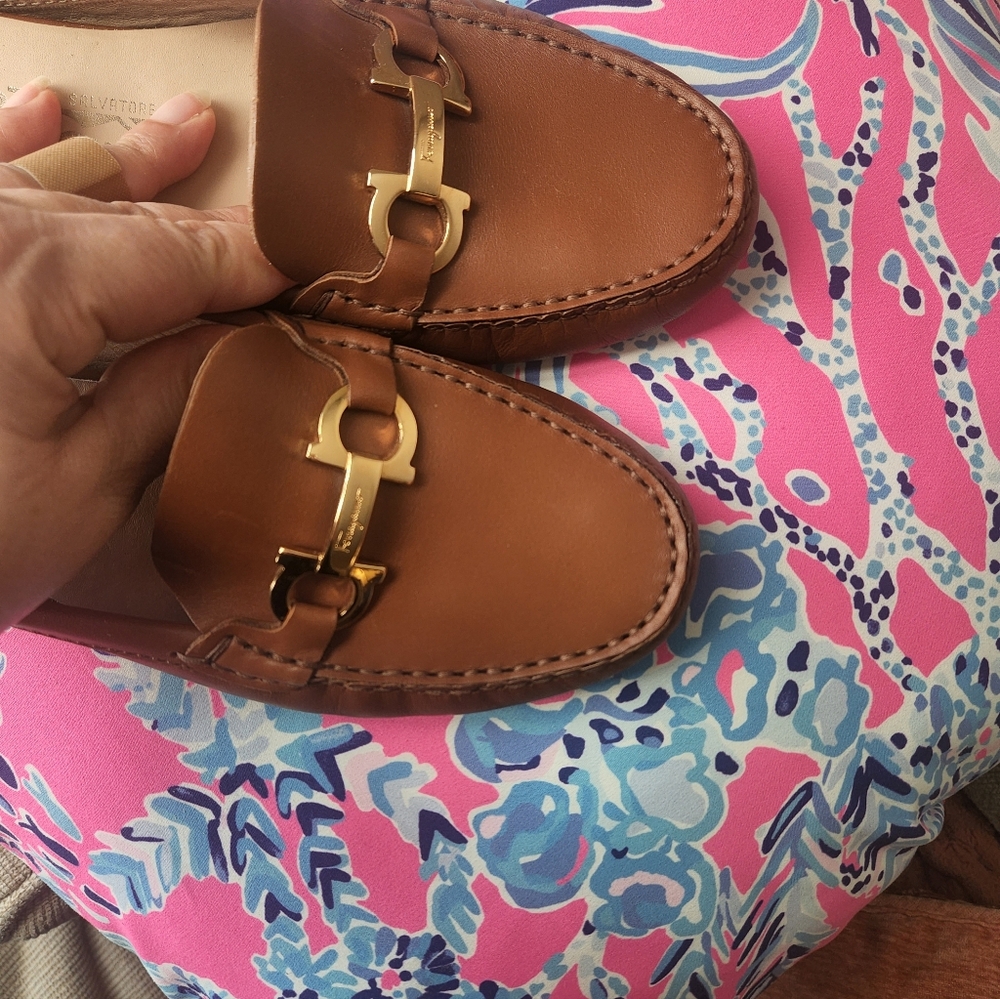 Salvatore Ferragamo Women's Brown Loafers - Picture 11 of 12
